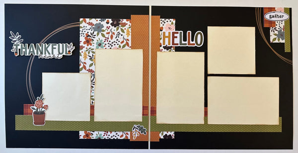 12 x 12 Cider & Donuts Scrapbook Pages Tutorial
